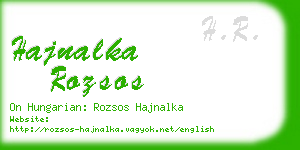 hajnalka rozsos business card